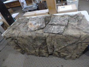 3 Burlap Blind Pieces