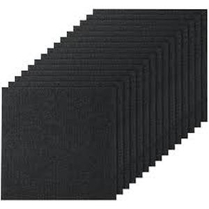 Lot of 3 boxes VEVOR SS-FTDT022-2424-15 Peel and Stick x 24 Squares Self Adhesive Floor, Soft Padded Carpet Tiles, Easy Install DIY for Bedroom Living Room Indoor Outdoor (15Tiles, Carbon Black)