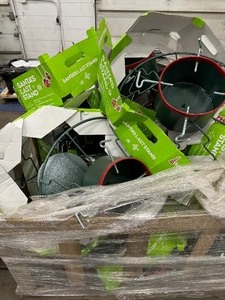 Pallet of Santas Last Stands- Christmas trees Stands