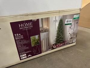 Home Decorator 7.5 ft. Pre-Lit LED Grand Duchess Twinkling Fir Slim Artificial Christmas Tree