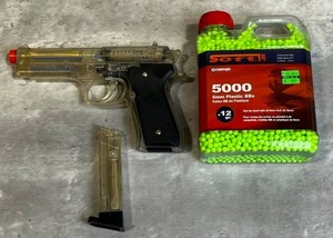 lot 39 image: Pietro Beretta Mod. 92FS Cal. 9 Parabellum Air Soft BB Gun with 6mm Plastic BBs in Good Working Condition