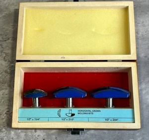 lot 46 image: 3-Piece Horizontal Crown Molding Bits in Excellent Condition