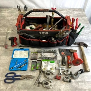 lot 68 image: HUSKY Tool Bag with Plumbing Tools and More