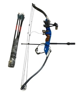 lot 71 image: PSE Infinity LD-2400 Compound Bow with Carbon Express Maxima 250 Arrows in Nice Condition