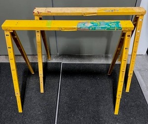 lot 79 image: Used Pair of Crawford Pro Adjustable Metal Sawhorses