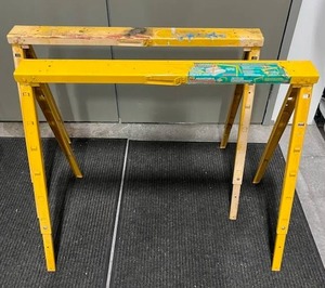 lot 78 image: Used Pair of Crawford Pro Adjustable Metal Sawhorses