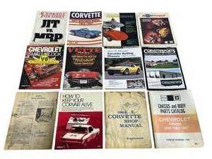 lot 87 image: Vintage Chevy Corvette and Corvair Books and Repair Manuals