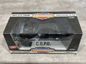lot 91 image: New Sealed NOS ERTL American Muscle 1969 C.O.P.O. Camaro 118 Scale Die Cast (1 of 2,500) with some Box wear