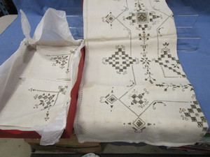 Linen Hardanger Tablecloth & Napkins