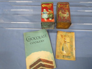 Antique Cocoa Tins, Cook Books