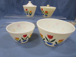 Fire King Tulip Nesting Bowls