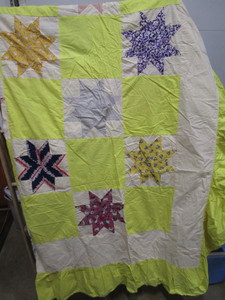 Bed Topper, Vintage Pieced with Ruffle