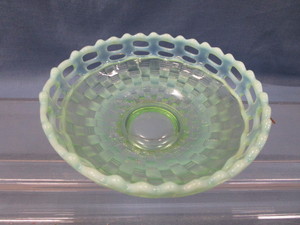 Fenton Green Opalescent Bowl