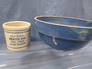 Stoneware Bowl, RW Beater Jar