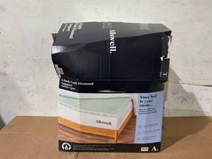 lot 212 image: Allswell 4 Memory Foam Mattress Topper Infused with Cooling Diamond Gel, Twin