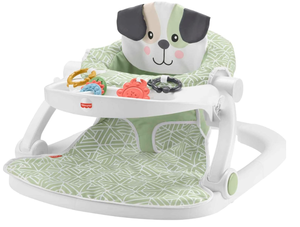 lot 113 image: Fisher-Price Sit-Me-Up Seat Portable Baby Chair With Snack Tray And Newborn Toys, Puppy Perfection