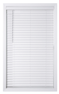 lot 404 image: Better Homes & Gardens 2 Cordless Faux Wood Horizontal Blinds, White, 71 W x 64 L