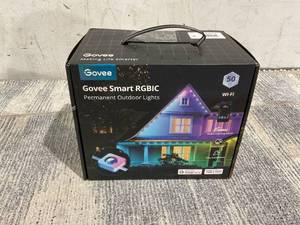 lot 104 image: Govee Permanent Outdoor Lights, Smart RGBIC Outdoor Lights with 75 Scene Modes, 50ft with 36 LED Christmas Lights