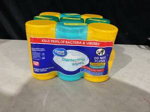 lot 323 image: LOT OF 9 Great Value Disinfecting Wipes