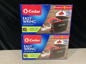 lot 328 image: LOT O 2 O-Cedar EasyWring Spin Mop & Bucket System