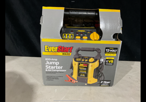 lot 339 image: 800 Peak Amp Jump Starter w 120 PSI Compressor, pivoting LED light, 3X USB ports