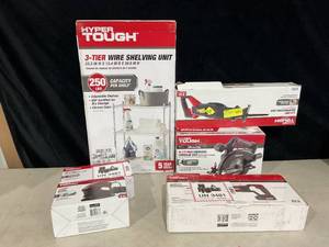 lot 340 image: LOT OF 6 Hyper Tough Tools and Accessories