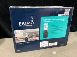 lot 341 image: Primo Water Countertop Dispenser Top Loading, Room Temperature, Black, 3 or 5 Gallon
