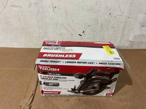 lot 242 image: Hyper Tough 20V 6.5in. Brushless Circular saw, with 2.0Ah Battery Pack and Standard Charger