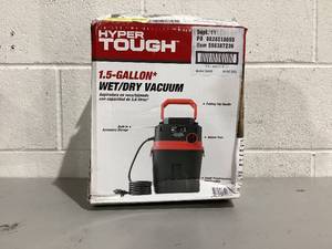 lot 434 image: Hyper Tough 1.5 Gallon 2 Peak HP Poly WetDry Vacuum
