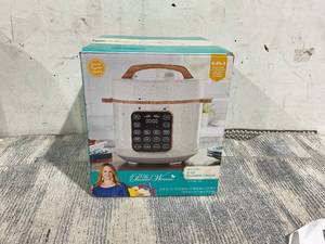 lot 193 image: The Pioneer Woman 6 Qt Pressure Cooker with Touch Control Display, Linen Speckle