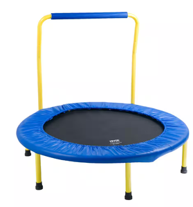 lot 302 image: VEVOR 36-in. Kids Trampoline, Foldable and Portable for IndoorOutdoor Use, Toddler Trampoline with Safety Foam Handle