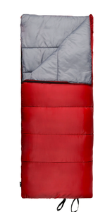 lot 336 image: LOT OF 8 Ozark Trail 50-Degree Warm Weather Rectangular Sleeping Bag, Red, 33x75