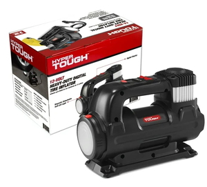 lot 417 image: Hyper Tough DC 12V Heavy Duty Direct Drive Digital Tire Inflator with Detachable LED Light