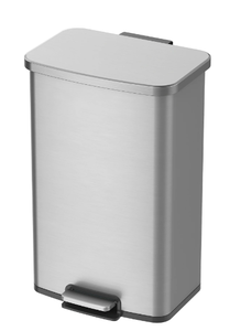 lot 530 image: Better Homes & Gardens 13.2 Gallon Rectangular Stainless Steel Trash Can