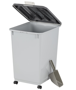 lot 151 image: IRIS USA Dog Food Storage Container with Wheels, Airtight Lid