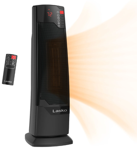 lot 170 image: Lasko 22 1500W Oscillating Ceramic Tower Space Heater with Remote