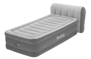 lot 179 image: Twin Size Bestway Headboard Tritech Airbed 18 with built-in AC Pump