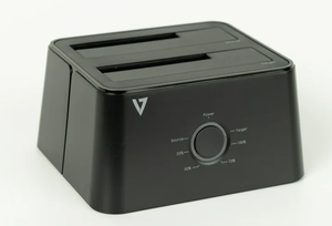 lot 187 image: V7 USB 3.0 SATA Dual Bay HDD Docking Station