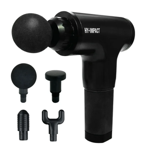 lot 252 image: HY-IMPACT Deep Tissue Cordless Muscle Massager with Four Interchangeable Massaging Heads