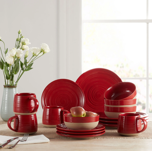 lot 264 image: 16PCS Better Homes & Gardens Artisanal Clay Stoneware Dining Set