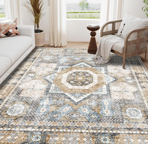 lot 319 image: Machine Washable Rug Vintage Design Area Rugs with Non Slip Rugs for Living Room Bedroom Carpet Stain Resistant