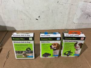 lot 281 image: LOT OF 3 Premier Pet Dog Training Colars