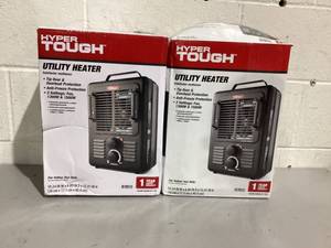 lot 477 image: LOT OF 2 Hyper Tough New 1500W Milkhouse Utility Heater