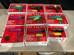lot 382 image: LOT OF 9 Revlon Hair Dyers
