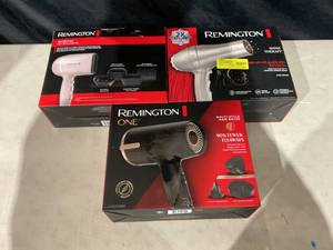 lot 383 image: LOT OF 3 Remington Hair Dryers