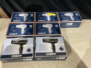 lot 384 image: LOT OF 7 Conair Hair Dryers