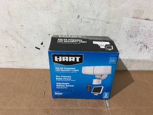 lot 399 image: HART 3-Head LED Solar Motion Sensing Security Flood Light