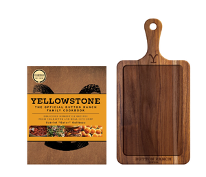 lot 279 image: Yellowstone Cookbook & Charcuterie Board Gift Set