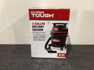 lot 596 image: Hyper Tough 3 Gallon Wet Dry Vac