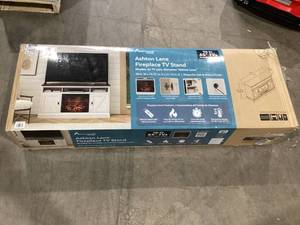lot 698 image: Ameriwood Home Ashton Lane Electric Fireplace TV Stand for TVs up to 65